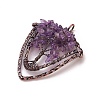 Natural Amethyst Chip Big Pendants G-F650-B04-2