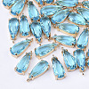 Transparent Glass Pendants GLAA-T007-22B-1