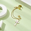 304 Stainless Steel Cuff Earring Chains EJEW-JE05640-02-2