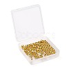 120Pcs 3 Size PVD Vacuum Plating Brass Round Spacer Beads Set KK-LS0001-11G-5