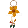 Leather and Alloy Keychain HJEW-WH20022-04A-04-6
