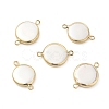 Shell Pearl Connector Charms PEAR-P004-56KCG-1