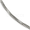 304 Stainless Steel Snake Chain Anklets AJEW-G024-07P-2