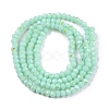 Electroplate Opaque Solid Color Glass Beads Strands EGLA-A044-P1mm-L14-3