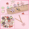 40Pcs 5 Styles Random Color Alloy Enamel Charms ENAM-YW0004-79B-6