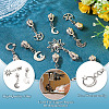 18Pcs 9 Styles Alloy Replacement Zipper Sliders with Sun Moon Star Charms HJEW-TAC0088-4