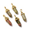 Natural Unakite Pointed Pendants G-K329-39G-1