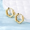Brass Hexagon Hinged Hoop Earrings for Women EJEW-P206-11G-1