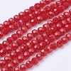 Faceted(32 Facets) Glass Beads Strands EGLA-J042-4mm-25-2