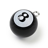 8 Ball Sport Theme Resin Pendants LS-RESI-I063-01B-2