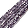 Transparent Electroplate Glass Beads Strands EGLA-S056-4mm-18-1