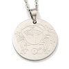 Non-Tarnish Constellation Pendant Necklaces NJEW-S422-04P-04-1