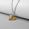 Handmade Lampwork Heart Pendant 201 Stainless Steel Cable Chain Necklaces for Women WGA30C4-03-1