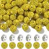 100Pcs Pave Disco Ball Beads RB-YW0001-30A-1