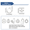 32Pcs 8 Style Valentine's Day UV Plated Alloy Pendants FIND-CA0006-73-2