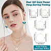 40Pcs 4 Style Brass Hoop Earrings Findings KK-BBC0002-41-2