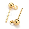 304 Stainless Steel Ball Post Stud Earring Findings STAS-Z035-01G-C-2