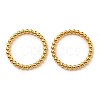 304 Stainless Steel Round Beaded Finger Ring STAS-B045-09G-1
