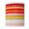 15Pcs 15 Styles Faceted Rondelle Glass Beaded Stretch Bracelet Sets BJEW-JB10837-1
