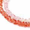 Transparent Glass Bead Strands GLAA-H023-02K-4