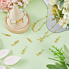 9Pcs Brass Fold Over Clasps KK-SC0004-06G-4