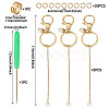 DIY Alloy & Iron Lipstick Keychains Making Kits DIY-TA0014-04-4
