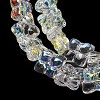 Transparent Glass Beads Strands GL-CBAAE04-02K-3