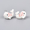Sea Animal Theme Opaque Resin Pendants X-RESI-D071-04H-4