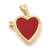 Synthetic Turquoise Dyed Locket Pendants KK-K332-15G-03-1