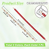 2Pcs 2 Colors Resin Imitation Gemstone Curb Chain Bag Straps FIND-WR0008-61-2