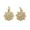 Brass Micro Pave Cubic Zirconia Pendants KK-I358-063G-K-1