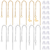 8 Pairs 2 Colors 304 Stainless Steel Earring Findings STAS-BBC0009-72-1