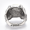Adjustable Alloy Glass Finger Rings RJEW-T006-02A-4