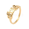 Ion Plating(IP) 304 Stainless Steel Constellation Open Cuff Ring for Women RJEW-C097-01G-09-1