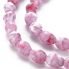 Opaque Baking Paint Glass Beads Strands EGLA-N006-007-4