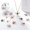 16Pcs 8 Colors Glass Pendants GLAA-GA0001-31-5