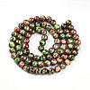 Baking Paint Glass Beads Strands DGLA-N003-10mm-B07-3
