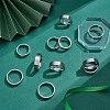 20Pcs 5 Styles 304 Stainless Steel Finger Rings for Men RJEW-UN0003-12-2