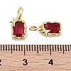 Brass Micro Pave Cubic Zirconia Charms KK-C051-10G-06-3
