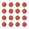 Golden Plated Alloy Enamel Charms X-ENAM-S118-03C-2