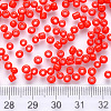 8/0 Baking Paint Glass Round Seed Beads SEED-S036-01B-15-3