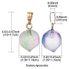 20Pcs 5 Colors Two Tone Transparent Spray Painted Glass Pendants GLAA-YW0001-95-3