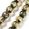Handmade Foil Lampwork Beads Strands FOIL-K003-06B-20-1