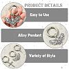 24Pcs 12 Styles Skull Alloy Shoes Charms HJEW-CJ00043-3