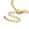 Clear Cubic Zirconia Star Pendant Necklace with Brass Curb Chains for Women NJEW-E042-01G-4