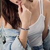 5Pcs 5 Style Natural & Synthetic Mixed Gemstone & Lampwork Evil Eye Beaded Stretch Bracelets Set for Women BJEW-TA00234-7