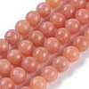 Natural Peach Calcite Beads Strands G-I247-12A-1