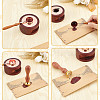 Brass Wax Seal Stamps with Wood Handle AJEW-WH0412-0055-3