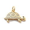 Rack Plating Brass with Cubic Zirconia Pendants KK-Q017-01D-G-1
