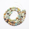 Frosted Natural Flower Amazonite Bead Strands G-L460-01-10mm-2